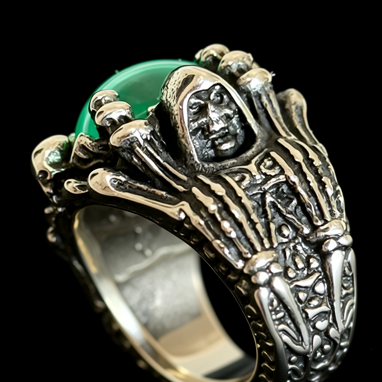 ANELLO OCCHIO DEL DRAGO SMERALDO