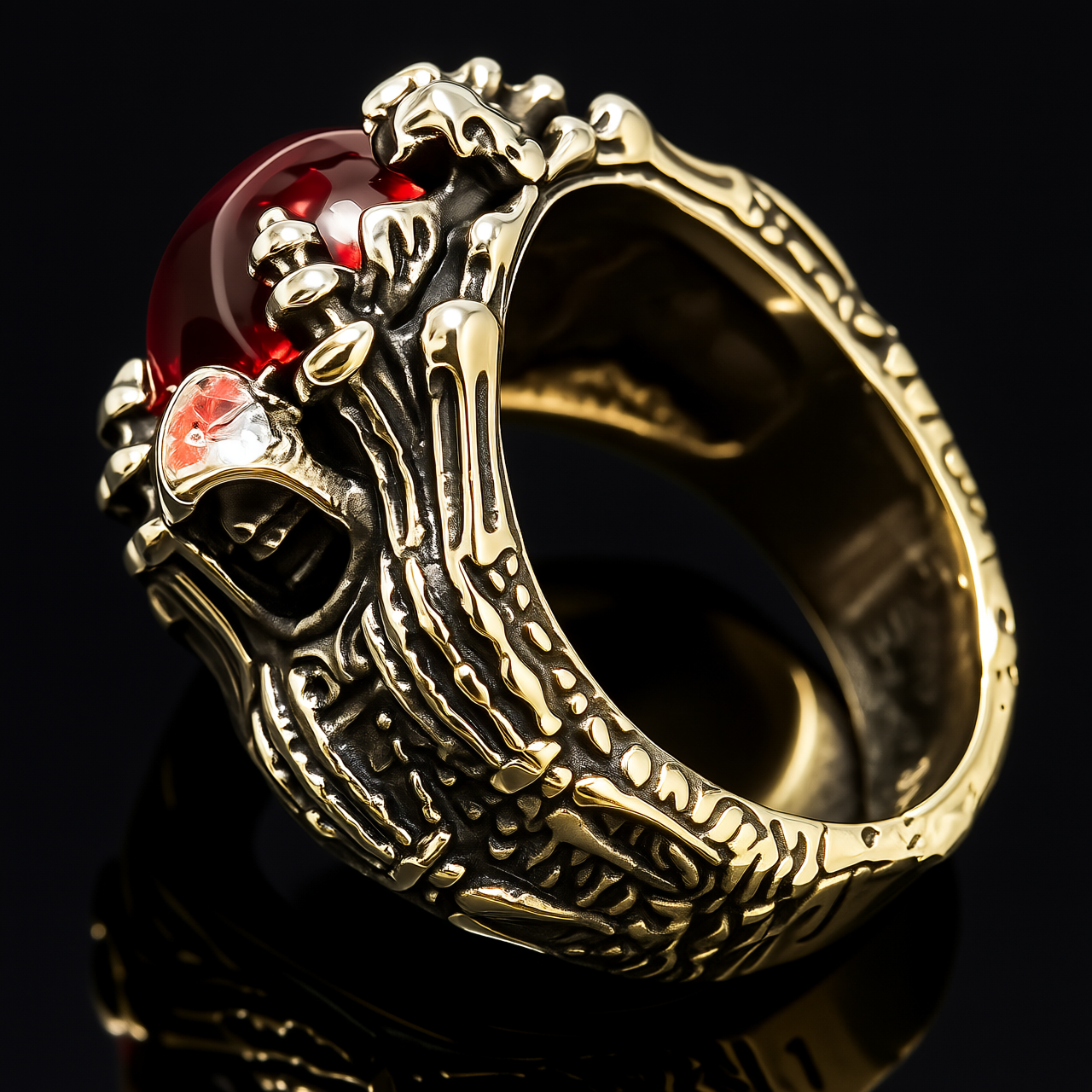 ANELLO OCCHIO DEL DRAGO RUBINO