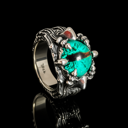 ANELLO OCCHIO DEL DRAGO SMERALDO