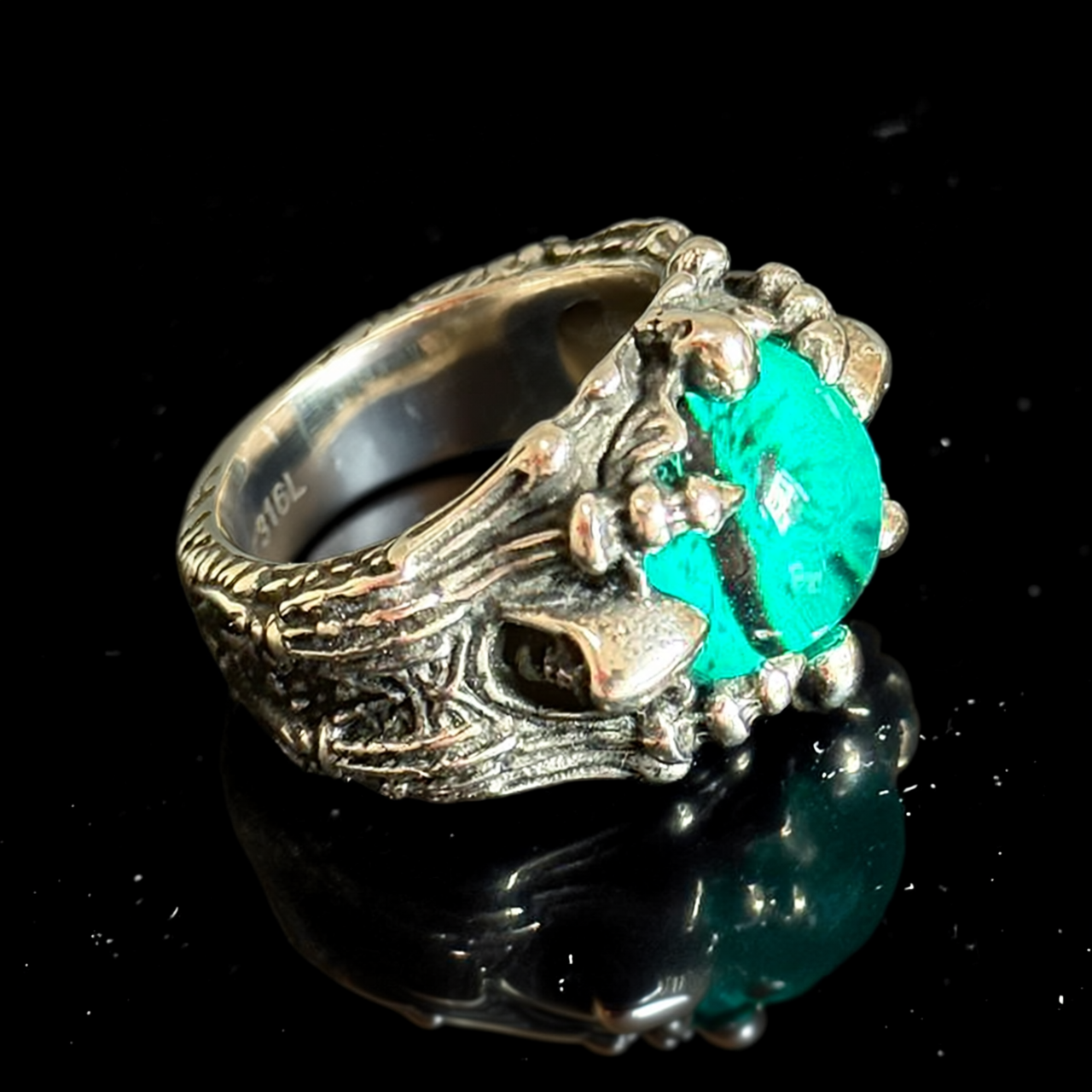 ANELLO OCCHIO DEL DRAGO SMERALDO