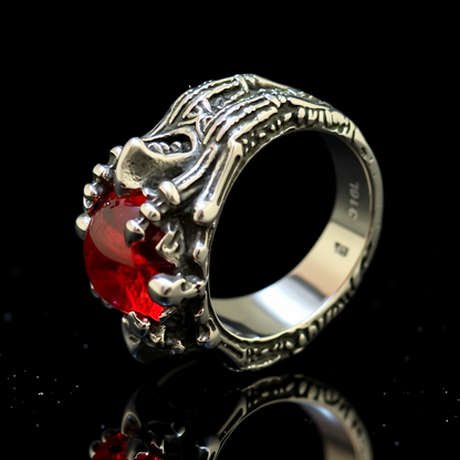 ANELLO OCCHIO DEL DRAGO RUBINO