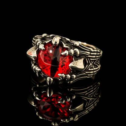 ANELLO OCCHIO DEL DRAGO RUBINO
