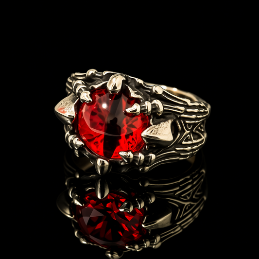 ANELLO OCCHIO DEL DRAGO RUBINO