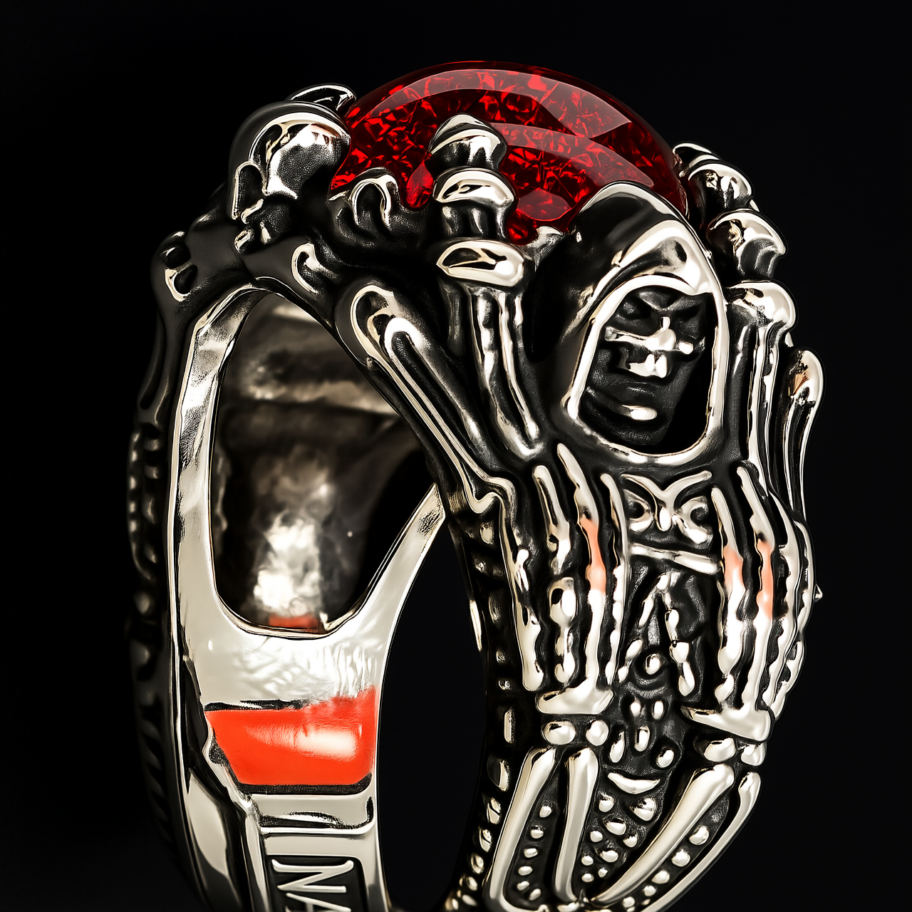 ANELLO OCCHIO DEL DRAGO RUBINO